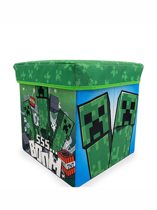 Mojang Minecraft Hocker-Box 28 30x30x30 Grün 100% Polyester
