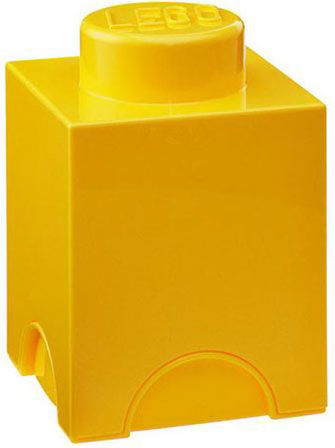 LEGO Παιδικό Κουτί Αποθήκευσης από Πλαστικό 1-Stud Κίτρινο 12x12x18cm