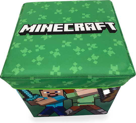 Mojang Minecraft Hocker-Box 28 30x30x30 Grün 100% Polyester