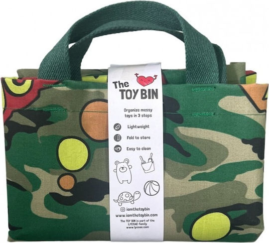 The Toy Bin Παιδικό Καλάθι Απλύτων από Ύφασμα Mimetic Πράσινο 45x45x50cm