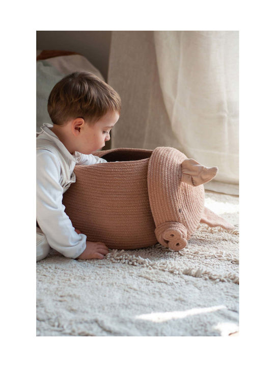 Lorena Canals Cutie de Depozitare Jucării pentru Copii din Țesătură Peppa Pig Roz 32x32x30cm 1buc