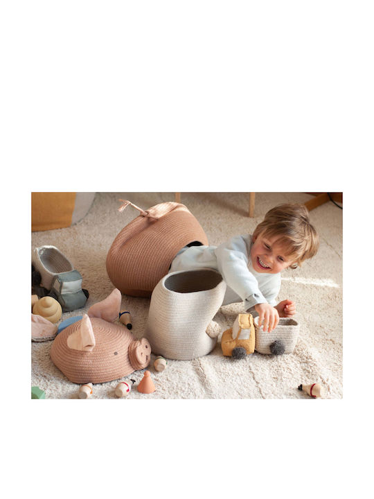 Lorena Canals Cutie de Depozitare Jucării pentru Copii din Țesătură Peppa Pig Roz 32x32x30cm 1buc
