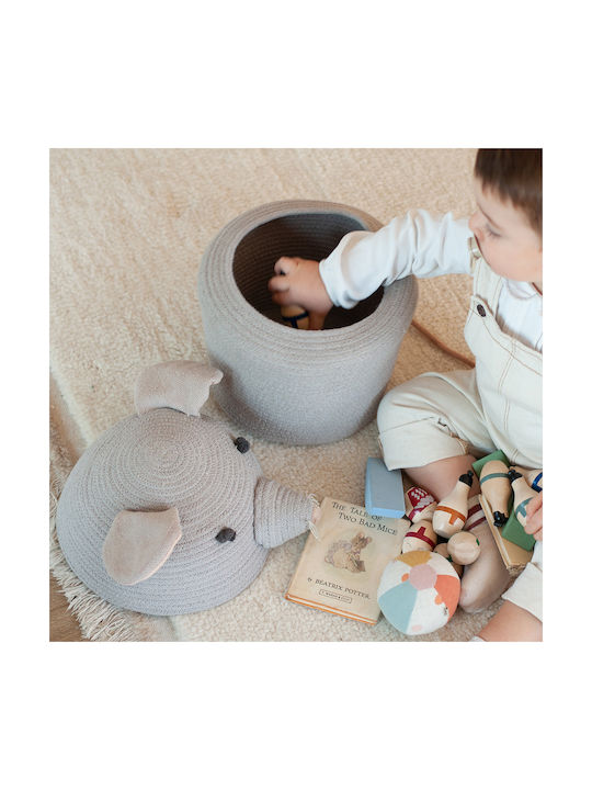 Lorena Canals Children's Storage Basket made of Fabric Renata The Rat Gray 25x25x30cm 1pcs