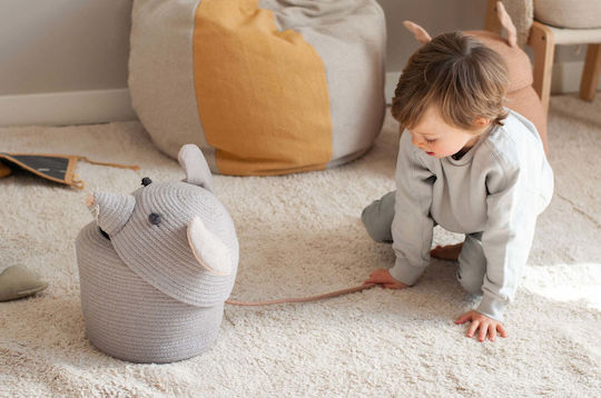 Lorena Canals Kinder Aufbewahrungskorb aus Stoff Renata die Ratte Gray 25x25x30cm 1Stück