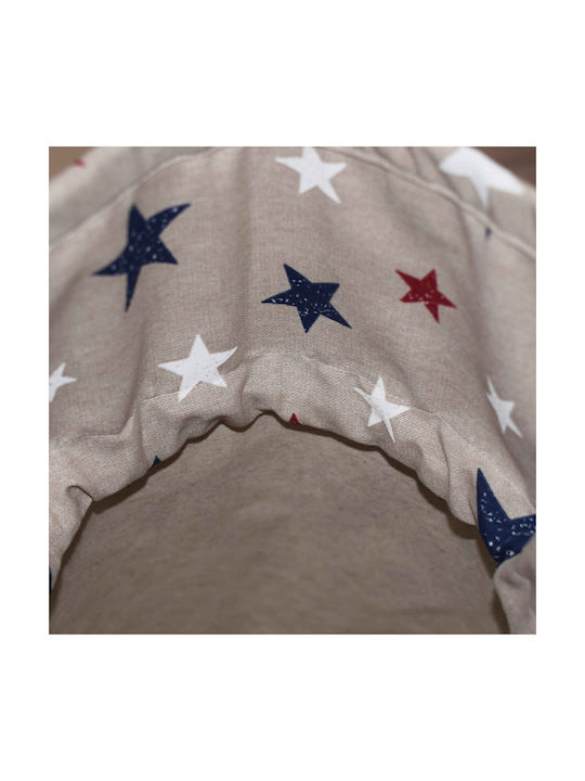 Decocraft Children's Folding Storage Bag made of Fabric Star Beige 50x20x55cm 1pcs
