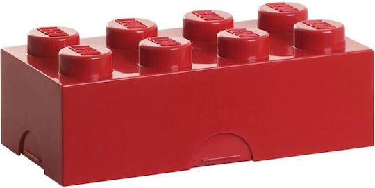 LEGO Kinder Aufbewahrungsbox aus Kunststoff 8-Stud Rot 10x20x7.5cm 1Stück