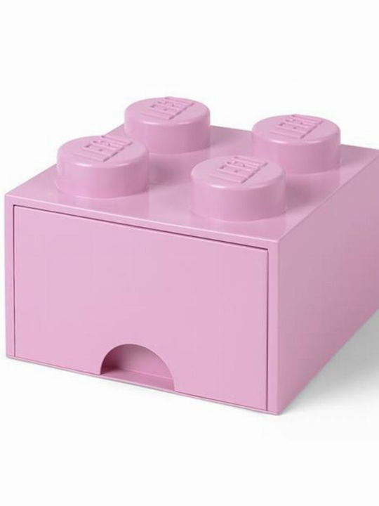LEGO Παιδικό Κουτί Αποθήκευσης από Πλαστικό 4 Knobs Ροζ 25x25x18cm
