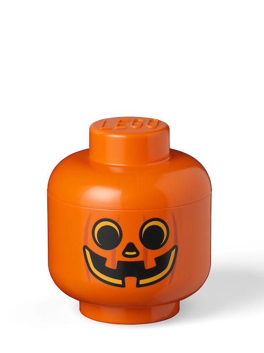 Room Copenhagen Παιδικό Κουτί Αποθήκευσης από Πλαστικό Lego Pumpkin Πορτοκαλί 16x16x19cm
