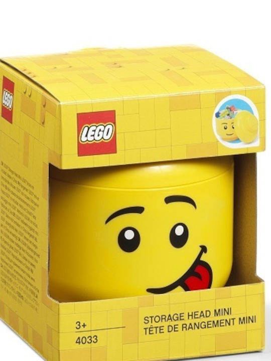 LEGO Children's Storage Box made of Plastic Head Yellow 10x10x11cm 1pcs