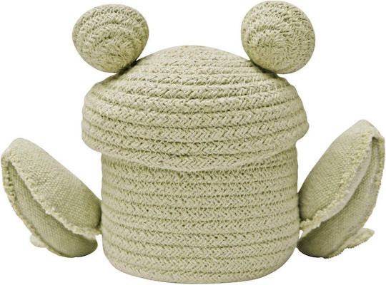 Lorena Canals Kinder Aufbewahrungskorb aus Stoff Fred the Frog Grün 23x35cm 1Stück