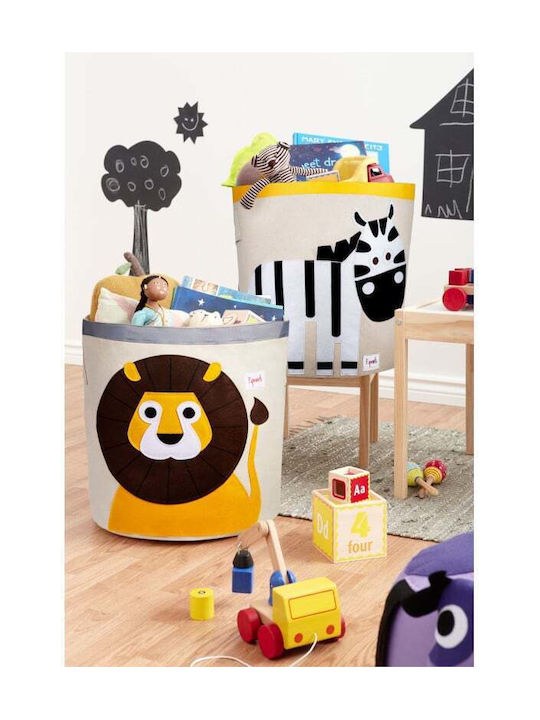 3 Sprouts Children's Storage Basket made of Fabric Lio Brown 43x43x45cm 1pcs