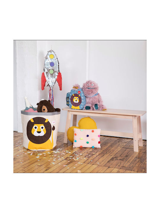 3 Sprouts Children's Storage Basket made of Fabric Lio Brown 43x43x45cm 1pcs