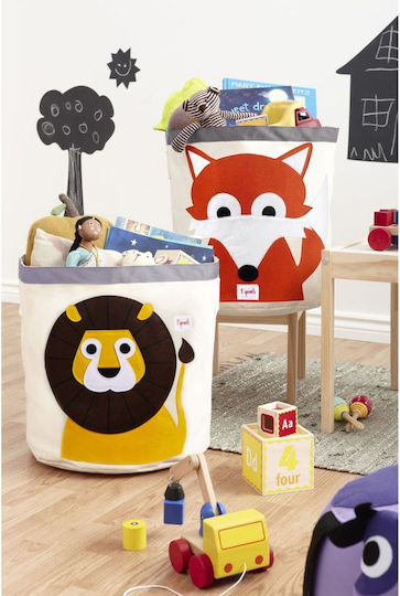 3 Sprouts Children's Storage Basket made of Fabric Lio Brown 43x43x45cm 1pcs