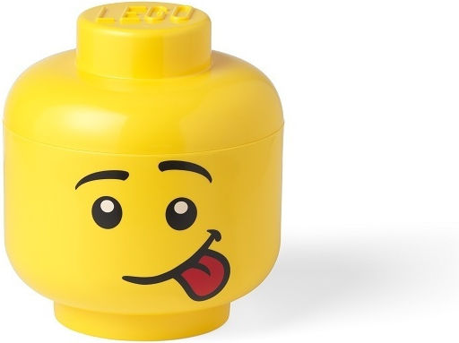 LEGO Children's Storage Box made of Plastic Head Yellow 16x16x18cm 1pcs