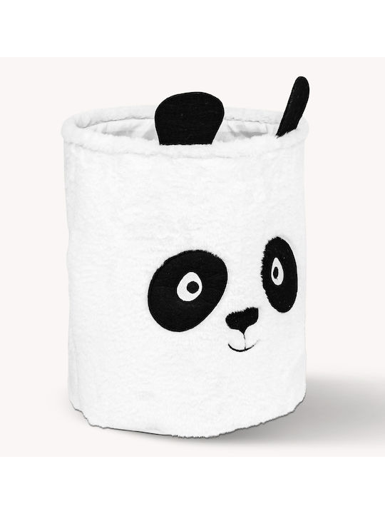 Atmosphera Παιδικό Καλάθι Αποθήκευσης από Ύφασμα Panda Λευκό 35x35x40cm
