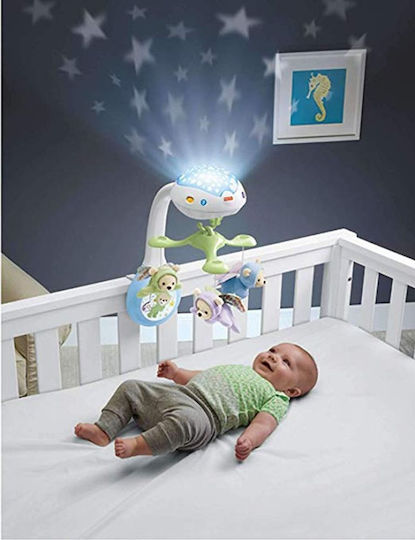 Fisher Price Mobile for Cot with Music and Rotation Teddy bears for 0++ Months