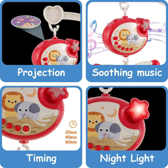 Martin Toys Mobile for Cot with Music, Rotation, and Projector for 0++ Months