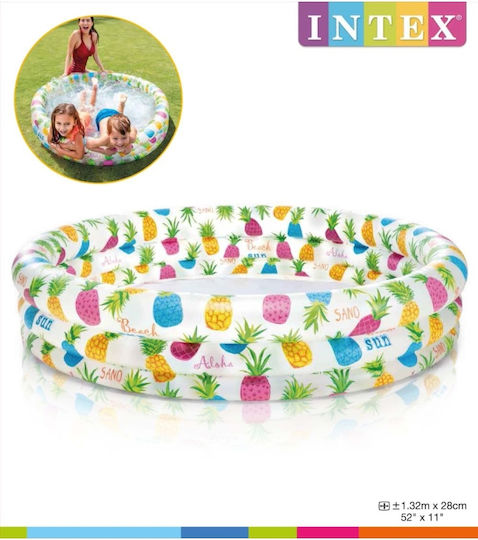 Intex Splash Children's Round Swimming Pool 248L Inflatable 132x28cm Fruity Delight Fishbowl
