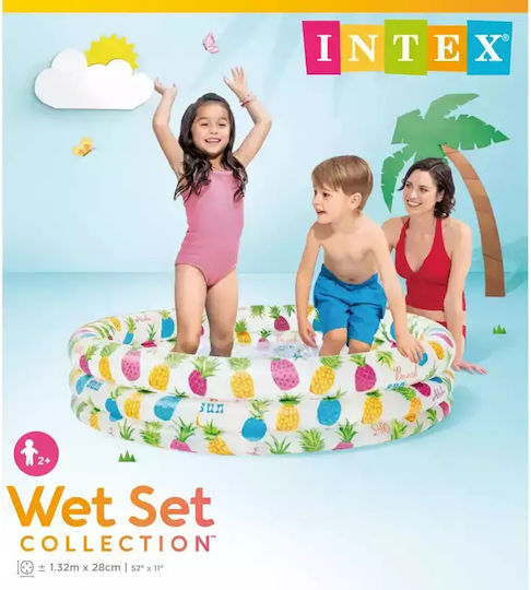 Intex Splash Children's Round Swimming Pool 248L Inflatable 132x28cm Fruity Delight Fishbowl
