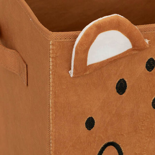 Kinder Aufbewahrungsbox aus Stoff Braun 29x29x29cm 1Stück