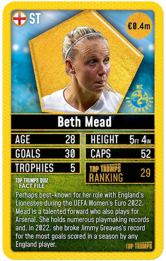 Board Game Top Trumps World Football Stars 2024 The Top 200 Pack 2 for 2-4 Players 6+ Years Old (EN) Winning Moves