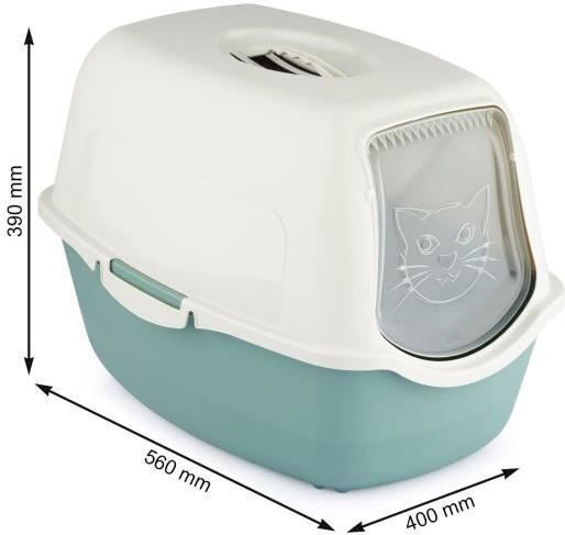 Rotho My Pet Bailey Katzentoilette Geschlossen Grün L56 x B40 x H39cm