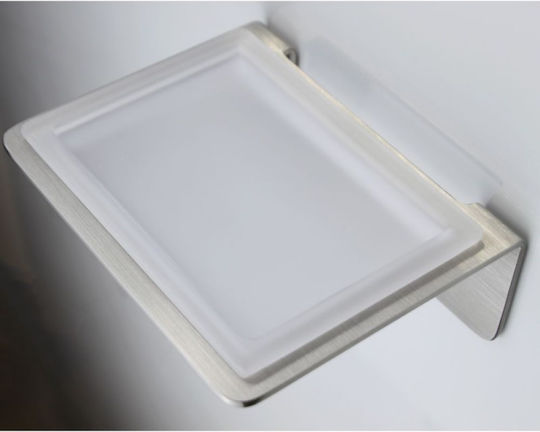 Inter Ceramic Επιτοίχια Ραφιέρα Μπάνιου Ασημί