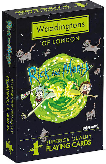 Waddingtons Rick and Morty Collectible Playing Cards 1pcs Laminated for Poker