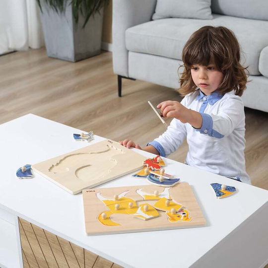 Wooden Kids Peg Puzzle 8pcs Viga Toys