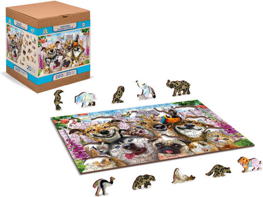 Kids Puzzle Crazy Pets 200pcs Wooden City