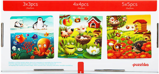 Puzzlika 3 Puzzles In 1 My Favorite Animals