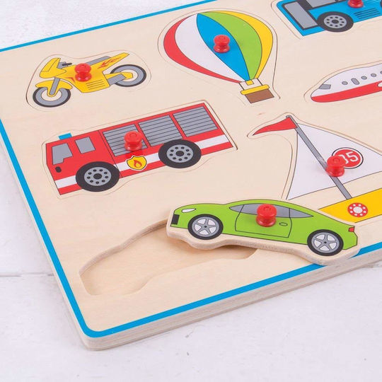 Дървено Детски Пъзел с Шипове Lift Out Puzzle за 7+ години+ Години 8бр Big Jigs