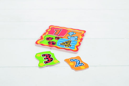 Ξύλινο Παιδικό Puzzle Σφηνώματα My First Matching Numbers 4pcs Big Jigs