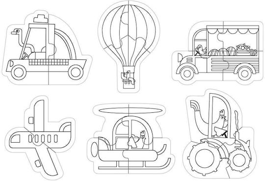 Kids Puzzle Shaped, Vehicles for 2+ years+ Years 18pcs Oddy At Sea
