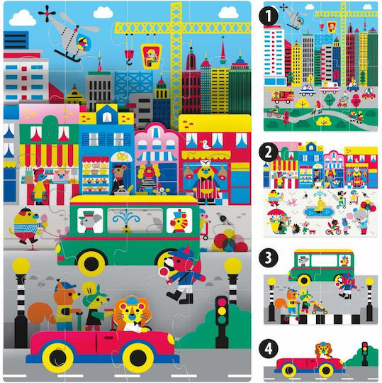 Kinderpuzzle The City für 3++ Jahre 40pcs Headu
