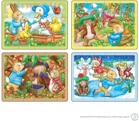 Orchard Toys Peter Rabbit 4-in-a-box Puzzles 4 Εποχές 4 Παζλ Κουτί Ηλικίες 3+ Ετών