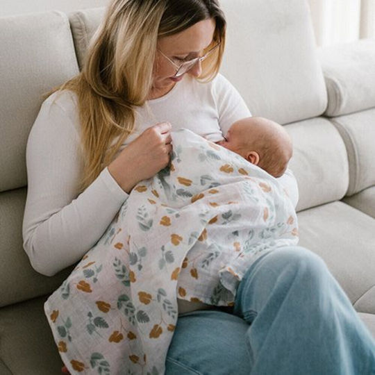 Babyono Muslin Swaddle Wraps Green Green 70x70cm. 3pcs