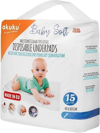 Akuku Водоустойчиви Подложки White Бял 40x60см. 15бр
