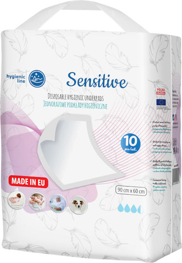 Akuku Sensitive Еднократни Водоустойчиви Подложки Бял 90x60см. 10бр