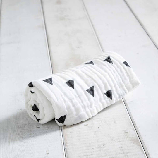Nima Razzle Muslin Swaddle Wrap Gray 110x150cm.