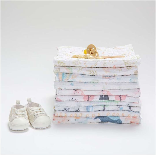 Funna Baby Garden Musselin-Kuscheldecken Mehrfarbig 90x90cm. 2Stück
