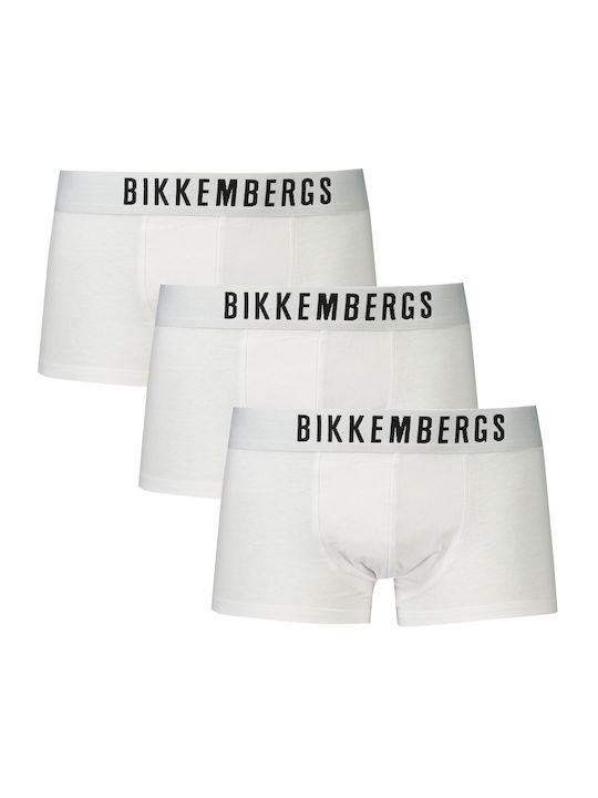 Bikkembergs Мъжки боксерки 3Опаковка Бял