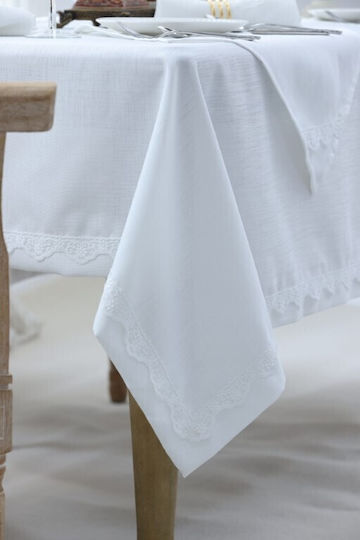 Liolios Home Τραπεζομάντηλο Σετ Ivory 160x220εκ.