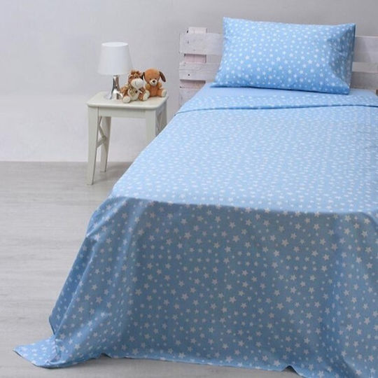 Sunshine Sheet Set Single Cotton Feelings 22 Blue 165x270cm 3pcs