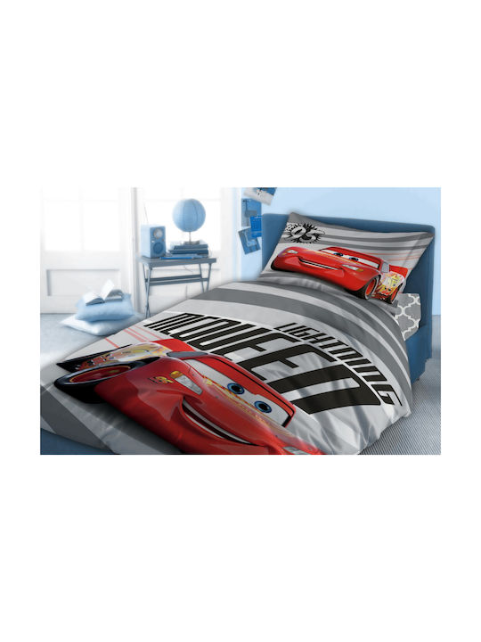 Dimcol Σετ Μονά Cars 874 Κόκκινο 160x240cm