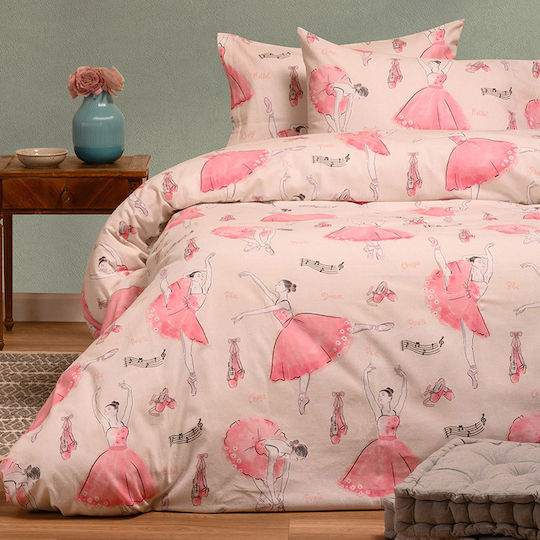 Melinen Sheet Set Single with Elastic Band Cotton Ecru 170x260cm 3pcs