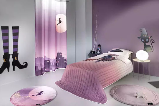 Saint Clair Комплект чаршафи Единично Памучни Spell Лилав 170x250см 2бр