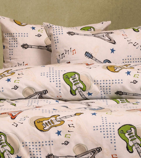 Melinen Комплект чаршафи Единично Памучни Екрю 170x260см 3бр