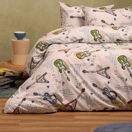 Melinen Комплект чаршафи Единично Памучни Екрю 170x260см 3бр