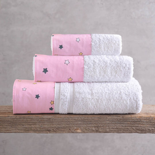 Rythmos Bettwäsche-Set Halb-Doppel Mit Gummizug Baumwolle Pink 160x260cm 3Stück